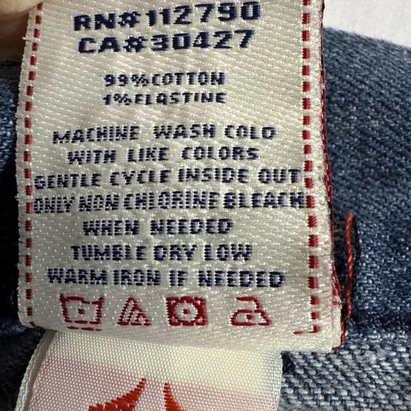JEANS TRUE STRAIGHT RELIGION MEN 36X34 VTGSTYLE 24-870BRBTE Skull PATCH USA